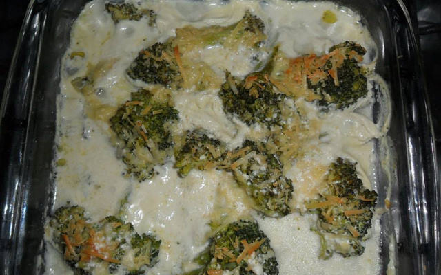 Brócolis com creme de leite
