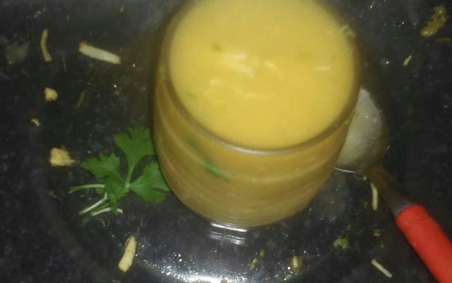 Caldo de aipim com frango