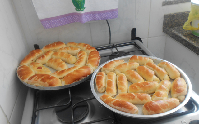 Pão de leite com salsicha