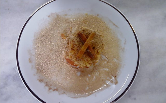 Bolo de soja com maçã