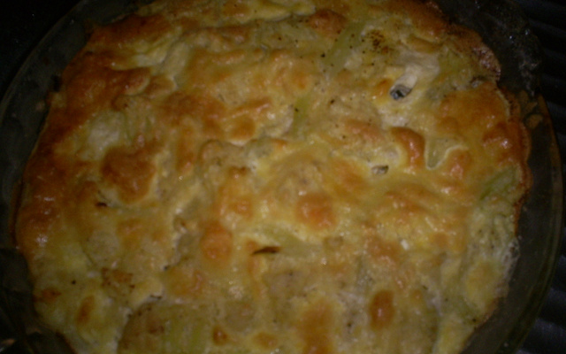 Souflé de couve-flor ao molho branco e queijo