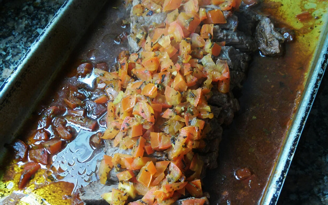 Fraldinha ao molho de vinho