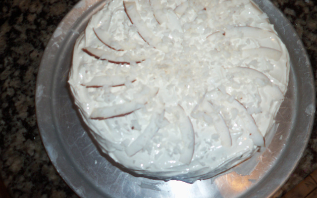 Bolo de coco e marshmallow