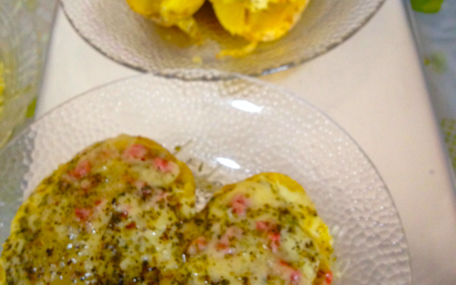 Batata recheada de microondas