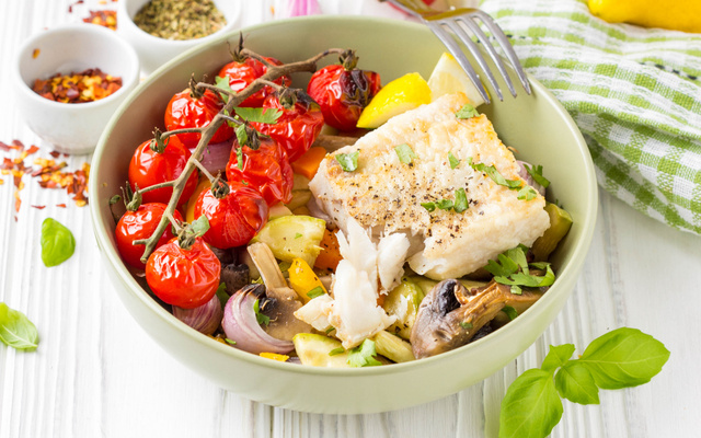 Filé de merluza de forno