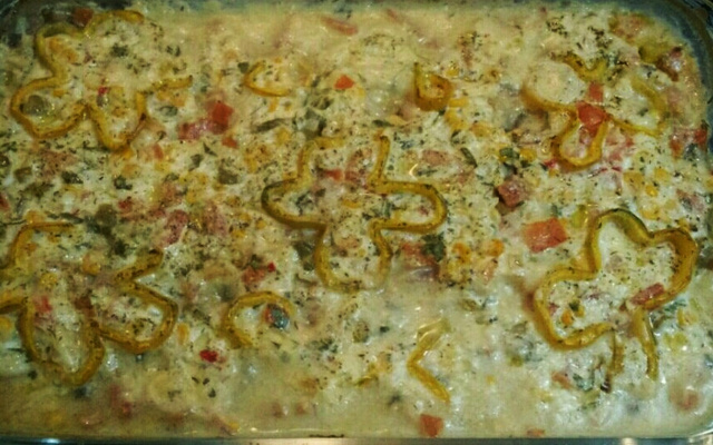 Cação assado no forno