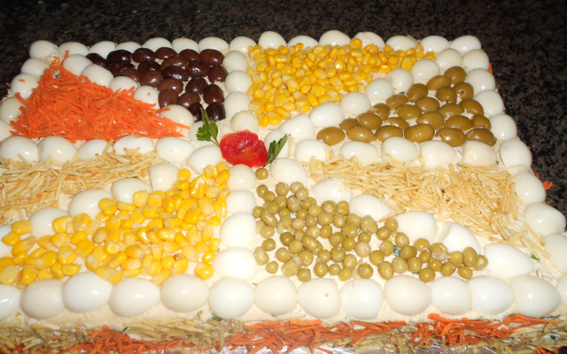 Torta salgada com 3 recheios