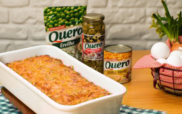 Omelete de forno com presunto e legumes