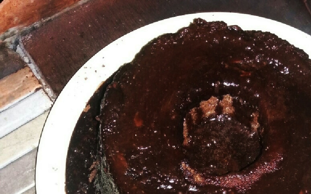 Cobertura de bolo simples de chocolate