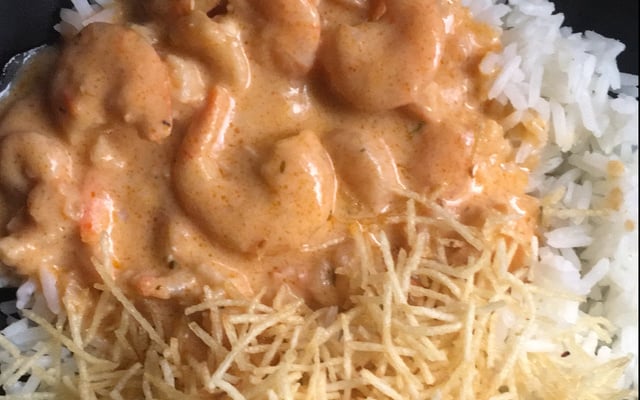 Camarão com requeijão