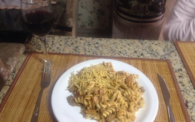 Macarrão dos deuses 4 queijos com pinhão