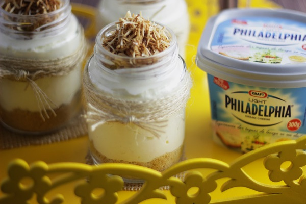 Cheesecake de abacaxi e coco queimado