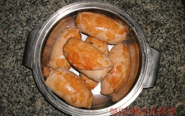 Enroladinho de presunto e queijo