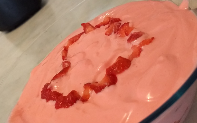 Danone caseiro de morango