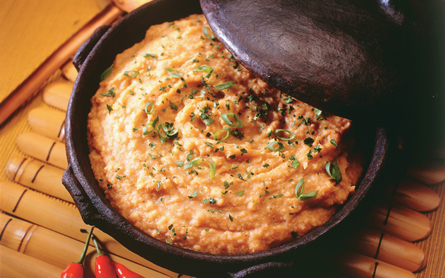 Pirão de banana verde