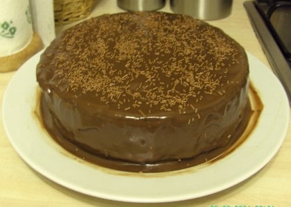 Bolo de chocolate de liquidificador