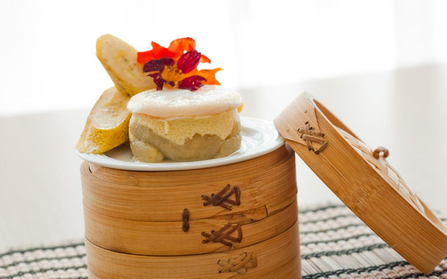 Doce de banana com creme