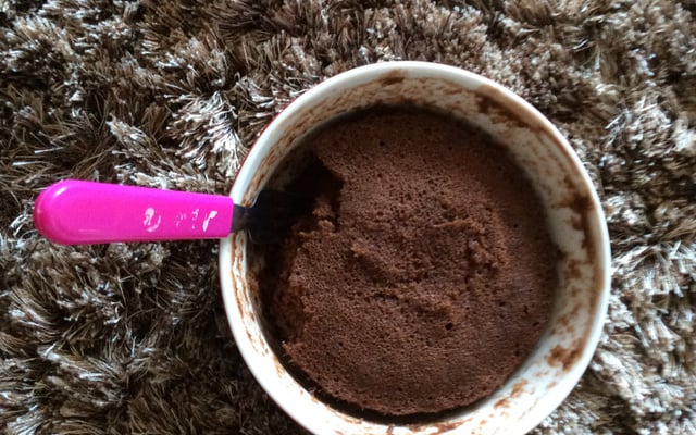 Bolo de caneca de micro-ondas