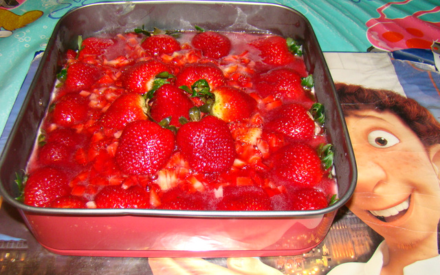 Tortinha de morango de dar água na boca.