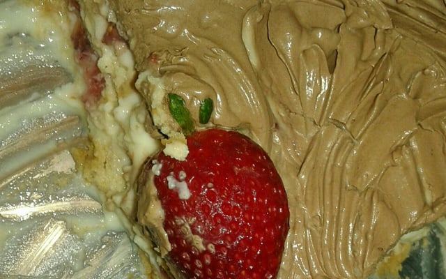 Pavê de waffer de Morango