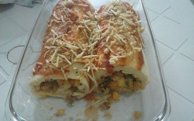 Rocambole de arroz cozido do Lúcio Cezar