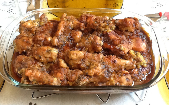 Frango com mel e gengibre