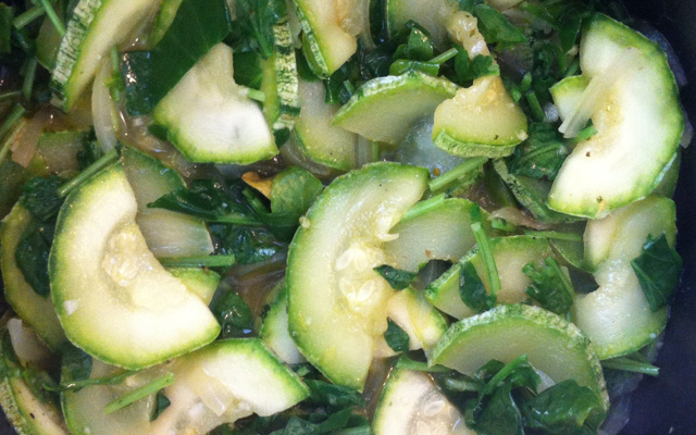 Abobrinha com agrião