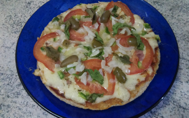 Massa de pizza integral