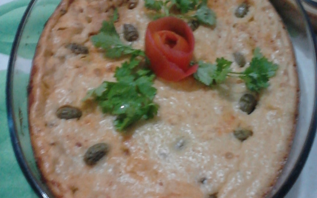 Torta salgada de pão duro