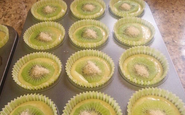 Cupcake de kiwi