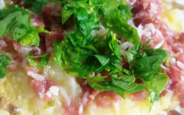 Batata recheada de micro-ondas