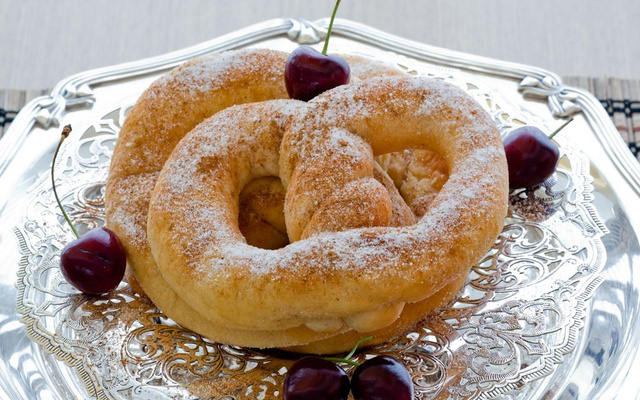 Pretzel de açúcar e canela