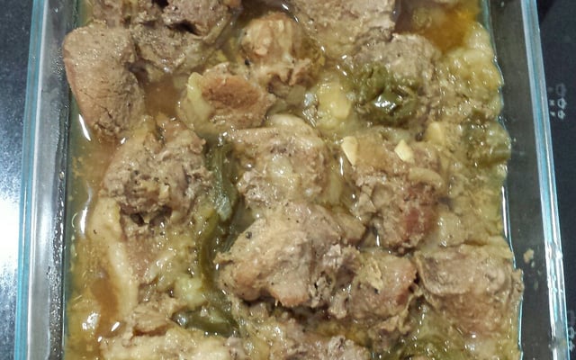 Porco na panela de pressão