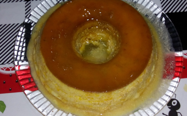 Pudím rápido na panela de pressão