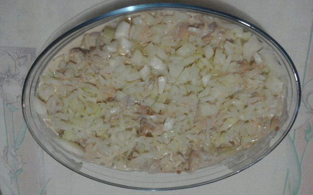 Frango com creme de leite e creme de cebola