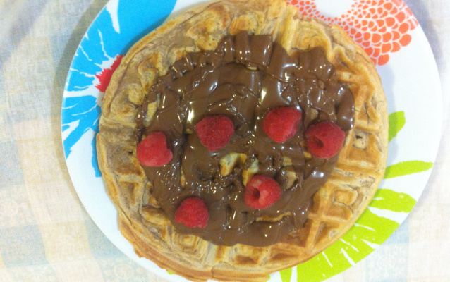 Waffle de chocolate