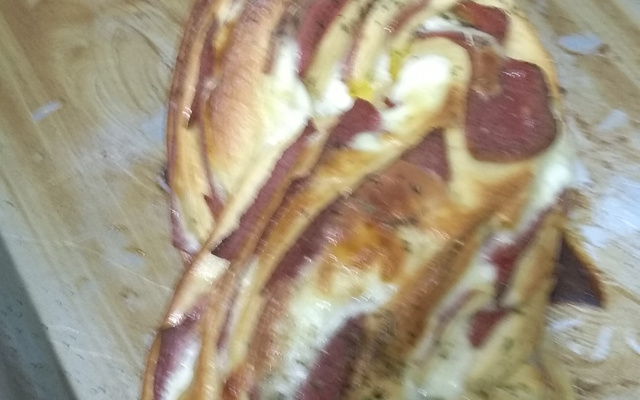 Trança de mortadela