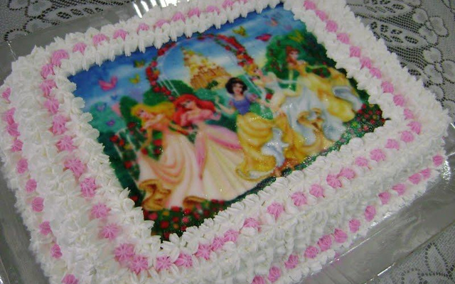 Bolo dois amores com papel de arroz