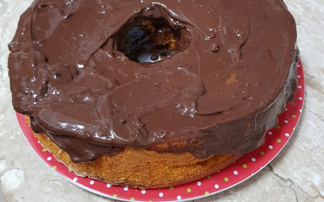 Bolo de cenoura marmorizado