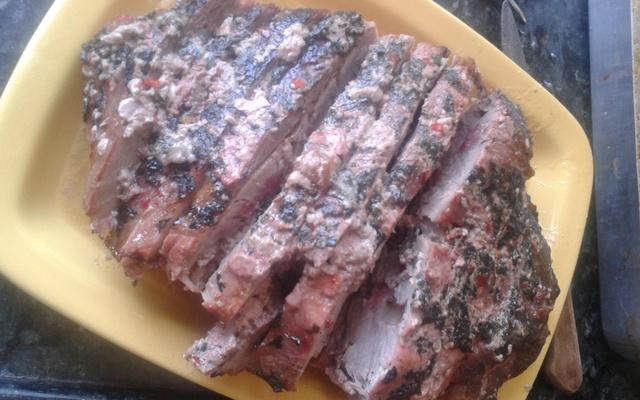 Pernil ao hortelã