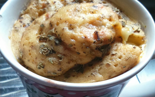 Bolo de caneca salgado