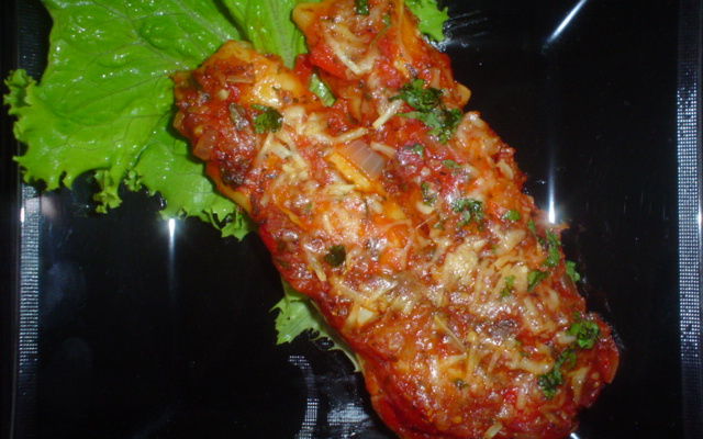 Canelone rápido de massa de pastel