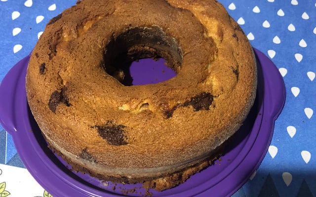 Bolo mármore de liquidificador