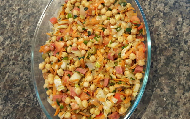 Salada de grão-de-bico