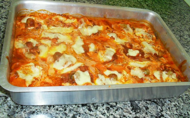 Macarrão ninho da Mamãe ao forno