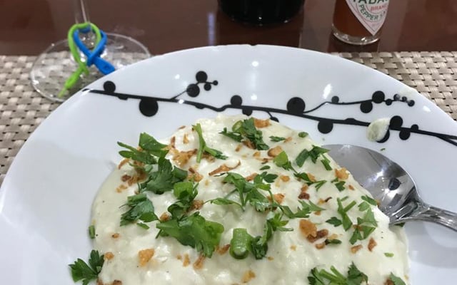Creme de palmito com alho poró