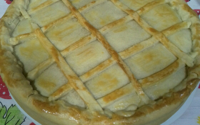 Empadão de frango e palmito