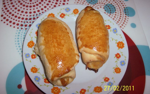 Pãezinhos de mandioquinha enroladinhos recheados