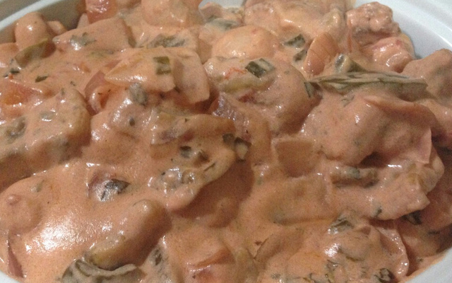 Estrogonofe de peixe