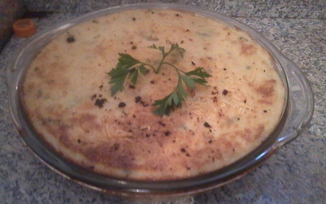 Escondidinho de batata com carne seca